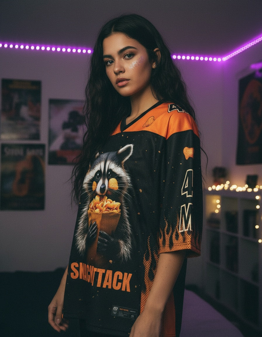 Snack Attack Mesh Jersey — worn by a model