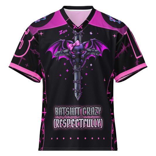 Batshit Crazy (Respectfully) Mesh Jersey — front (actual print)