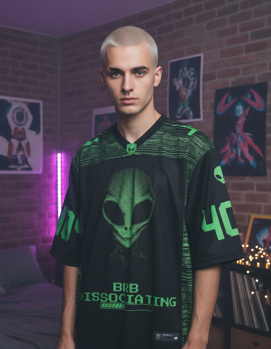 BRB Dissociating Mesh Jersey — worn by a model