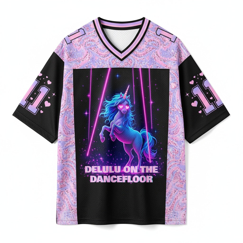 Delulu On The Dancefloor Mesh Jersey — design
