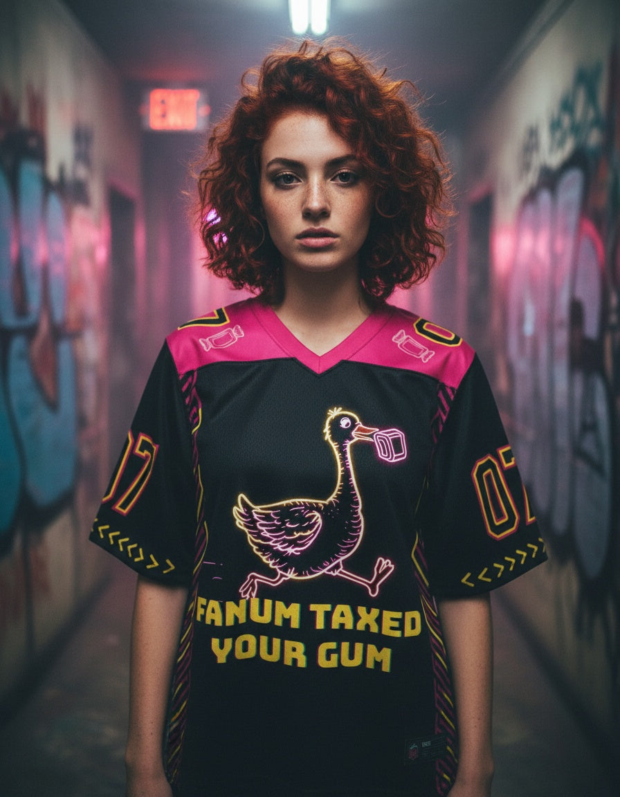 Fanum Taxed Your Gum Mesh Jersey — worn by a model