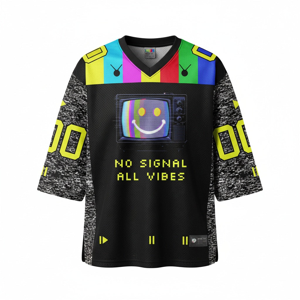 No Signal All Vibes Mesh Jersey — design