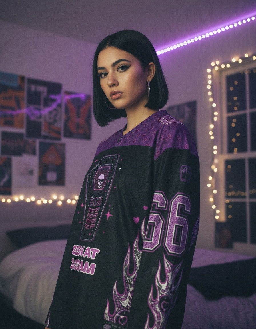 Seen At 3:33AM Mesh Jersey — worn by a model