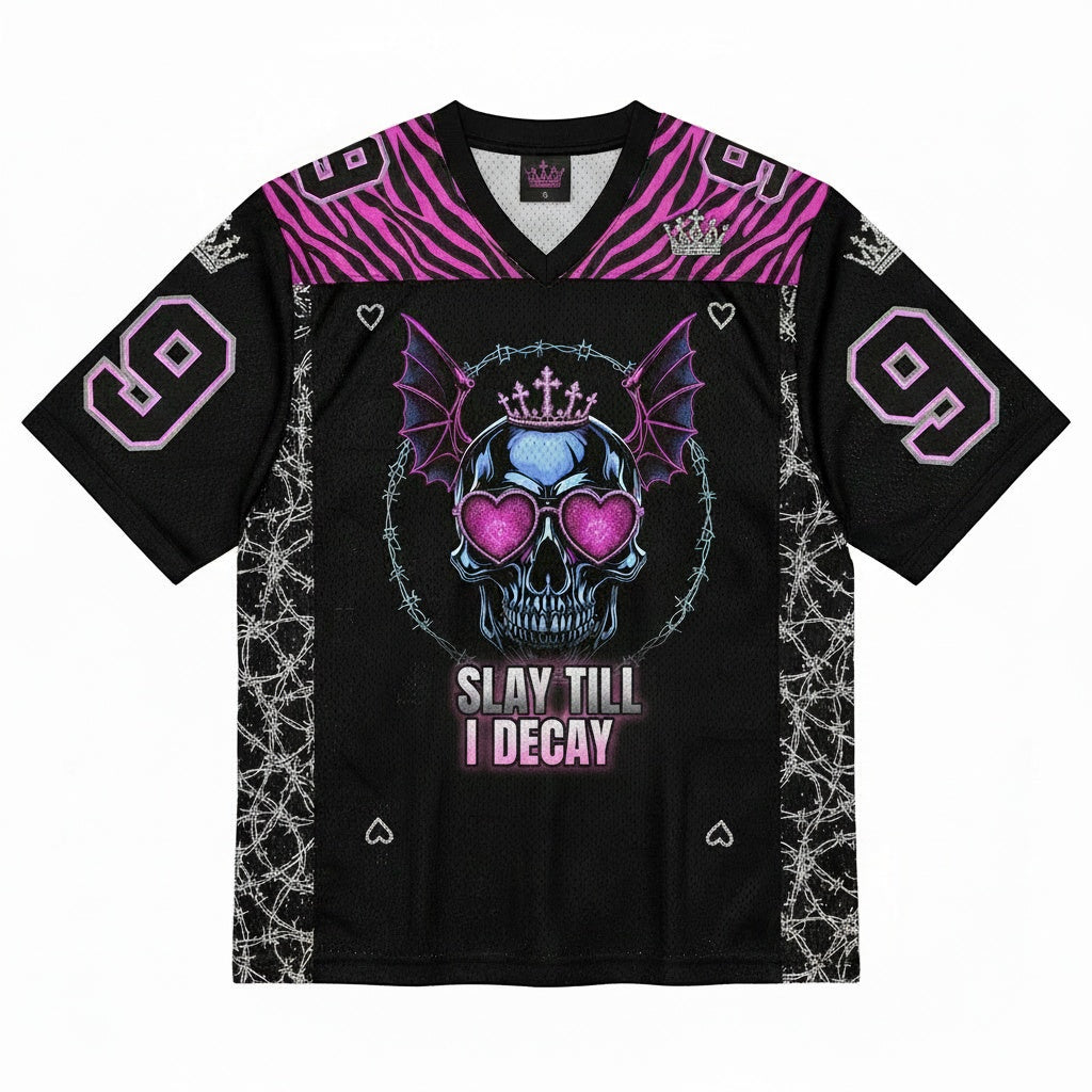 Slay Till I Decay Mesh Jersey — design