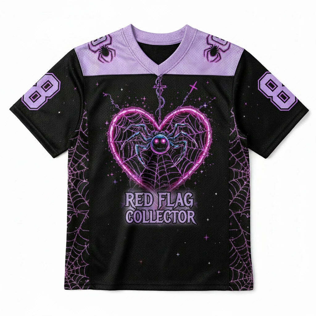 Red Flag Collector Mesh Jersey — design