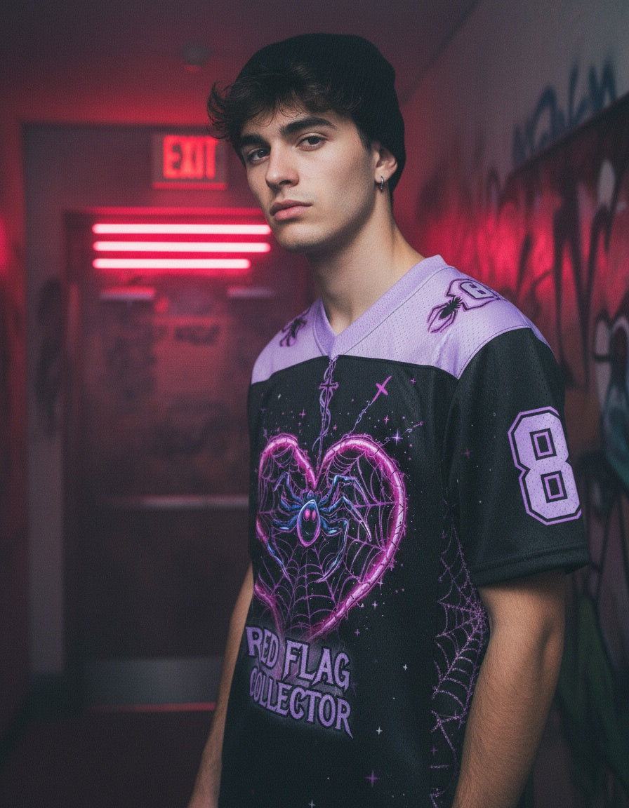 Red Flag Collector Mesh Jersey — worn by a model