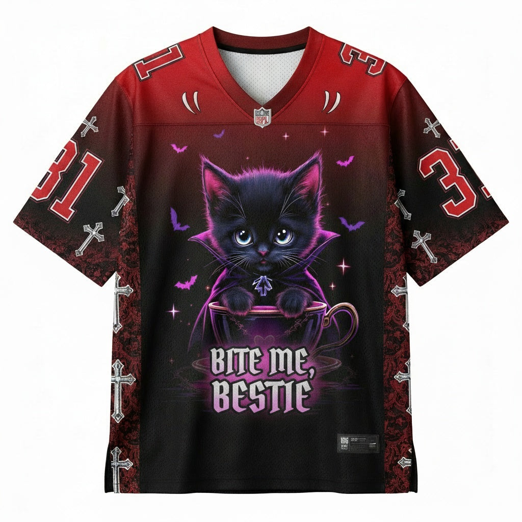 Bite Me, Bestie Mesh Jersey — design