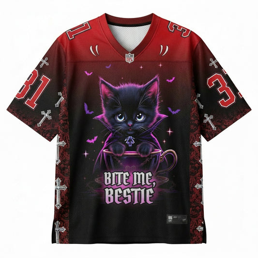 Bite Me, Bestie Mesh Jersey — design