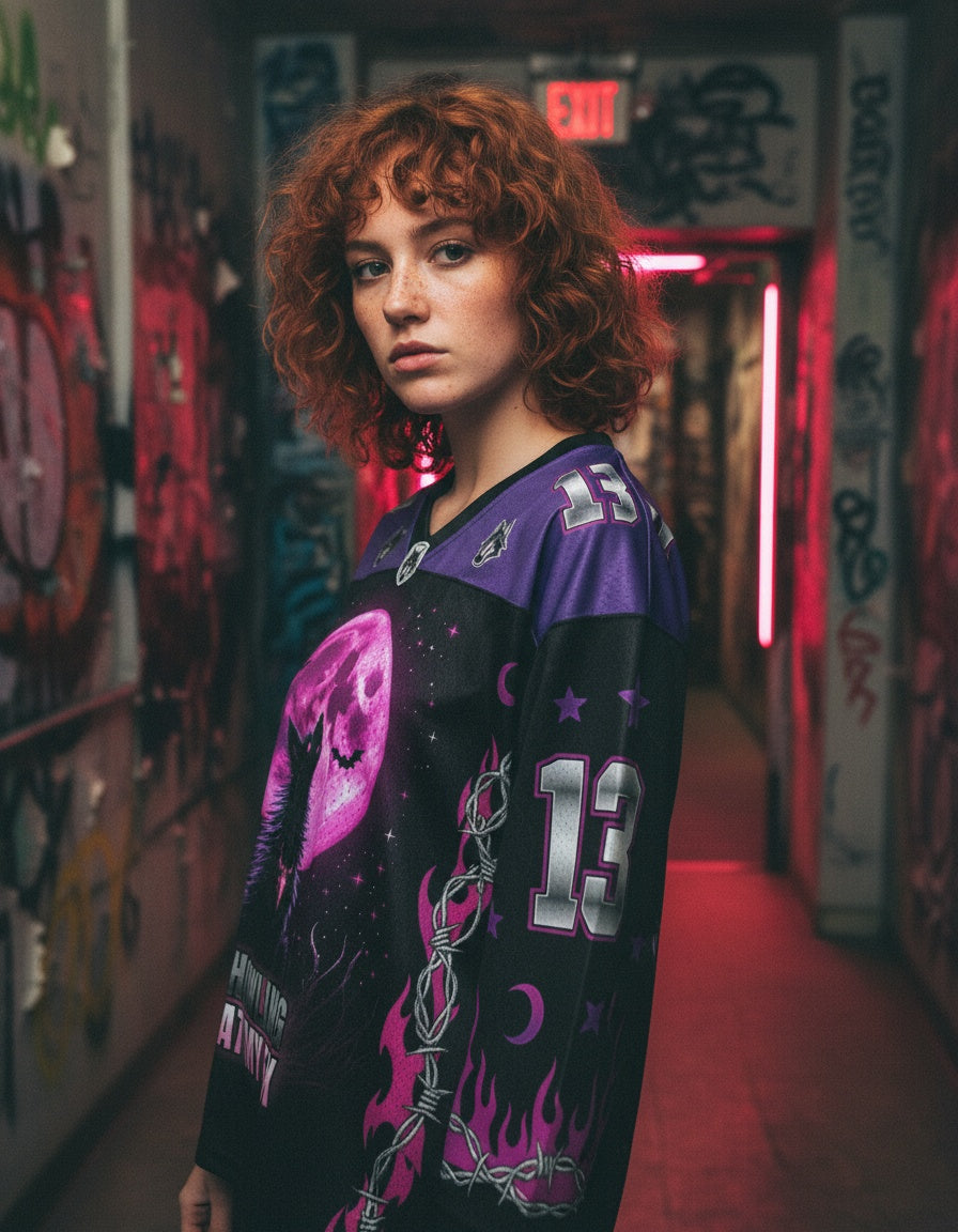 Howling At My Ex Mesh Jersey — worn by a model