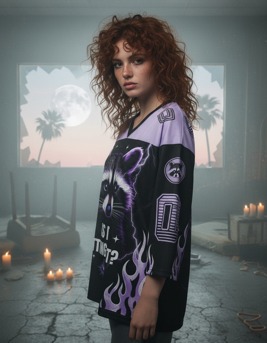Is It Hitting Yet? Mesh Jersey — worn by a model