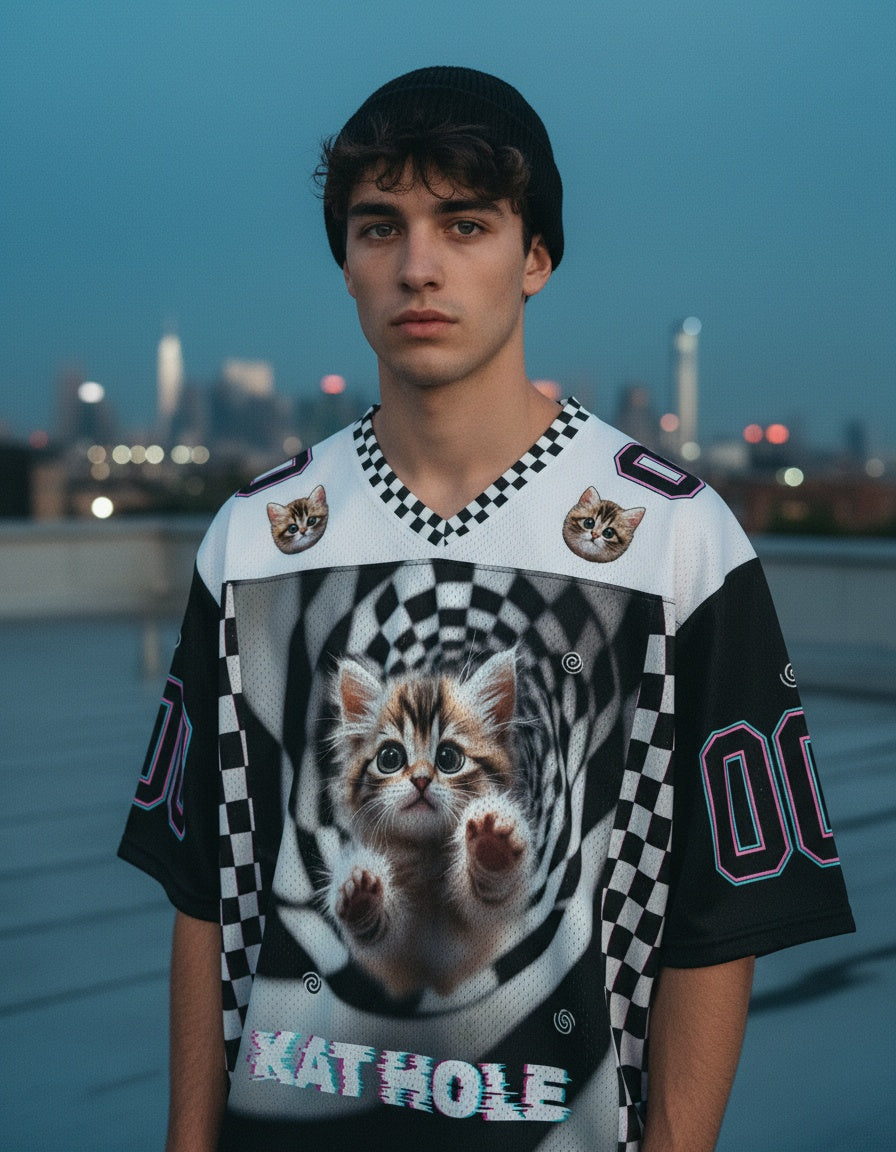 Kat Hole Mesh Jersey — worn by a model