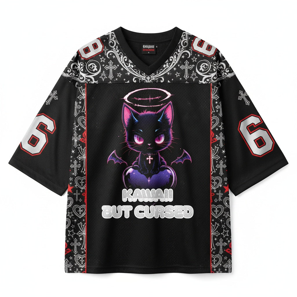 Kawaii But Cursed Mesh Jersey — design