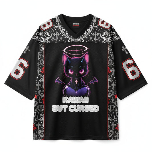 Kawaii But Cursed Mesh Jersey — design