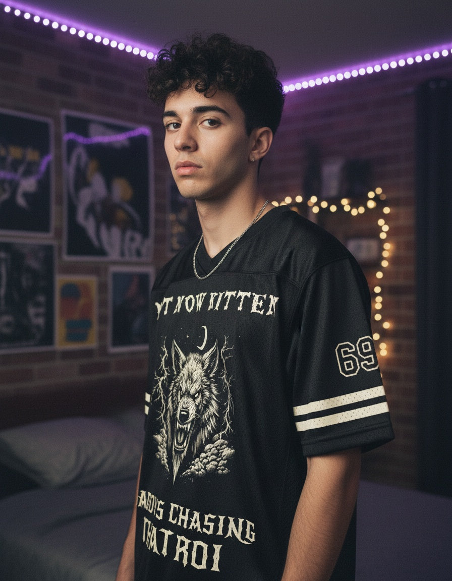 Not Now Kitten, Daddy's Chasing That ROI Mesh Jersey — worn by a model