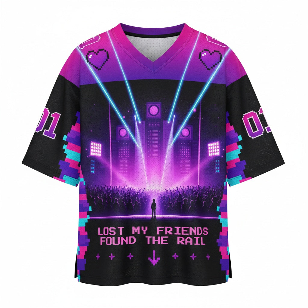 Lost My Friends, Found The Rail Mesh Jersey — design