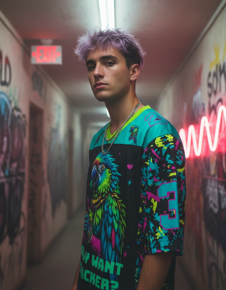 Molly Want A Cracker? Mesh Jersey — worn by a model
