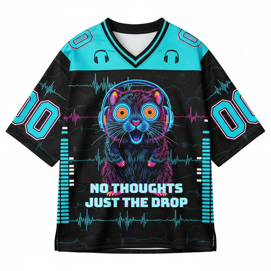 No Thoughts Just The Drop Mesh Jersey — design