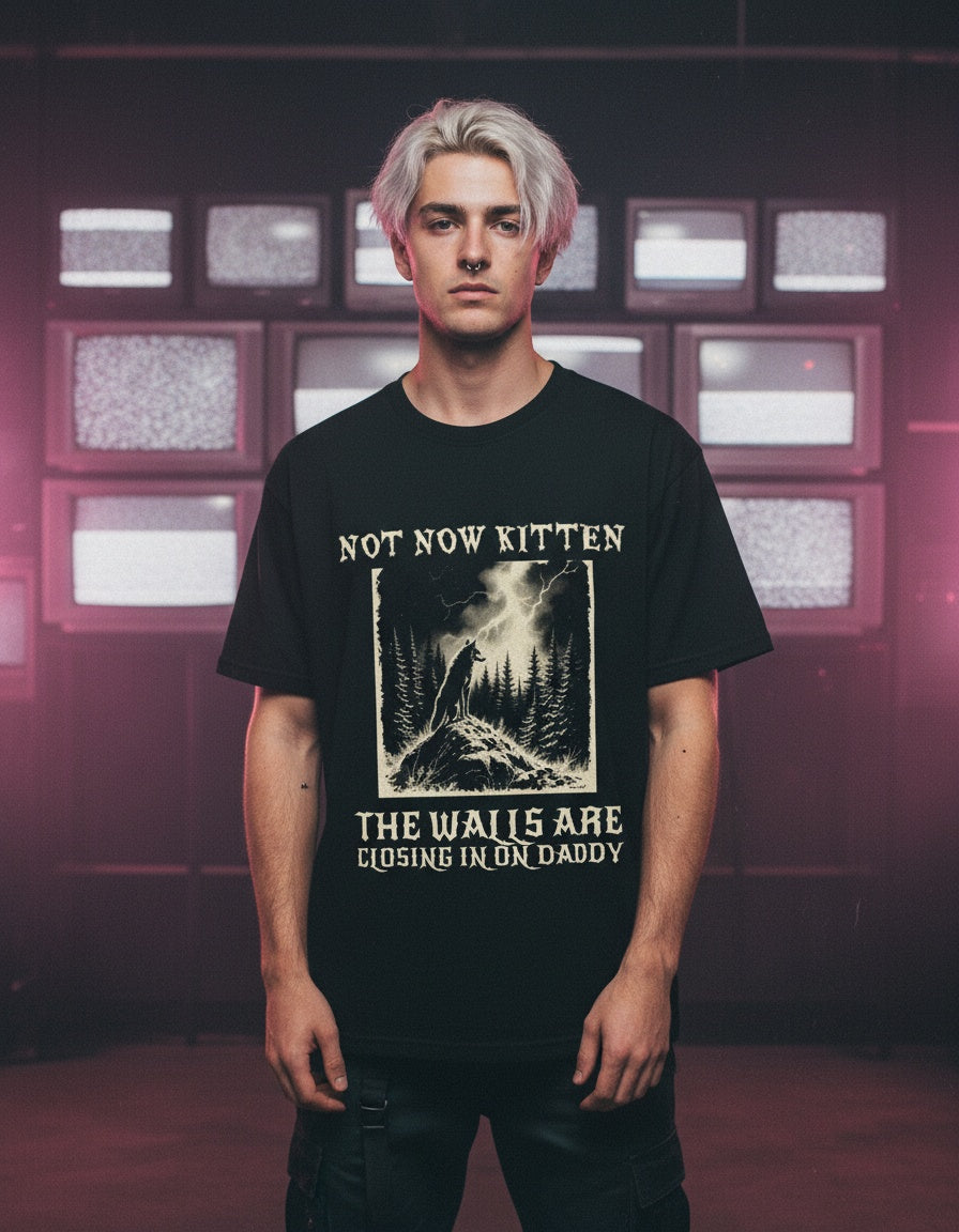 Not Now Kitten, The Walls Are Closing In On Daddy Tee — worn by a model