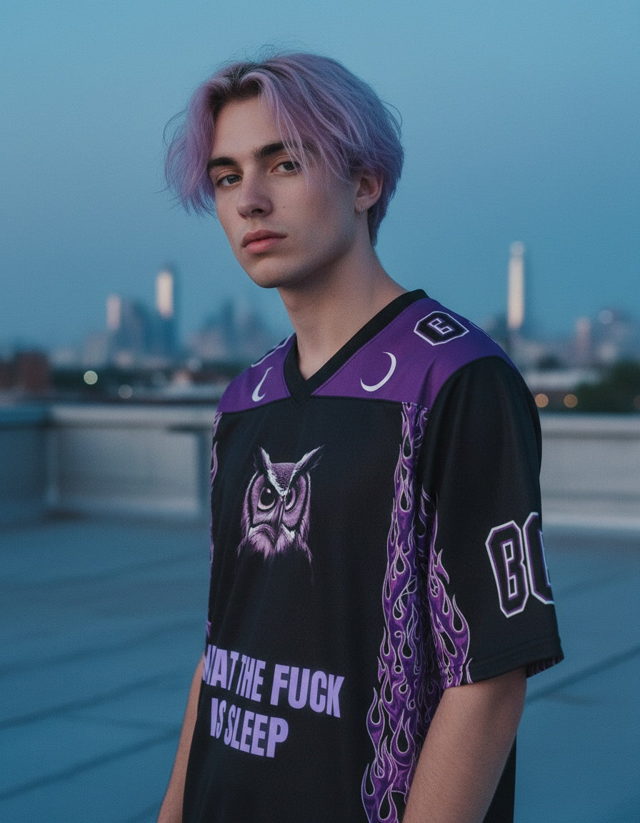 What The Fuck Is Sleep Mesh Jersey — worn by a model